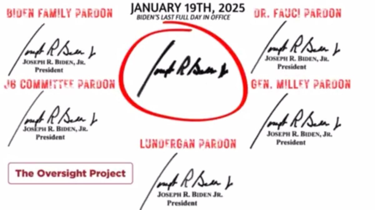 AutoPen Signatures Raise Questions about Biden Pardons, Other Actions