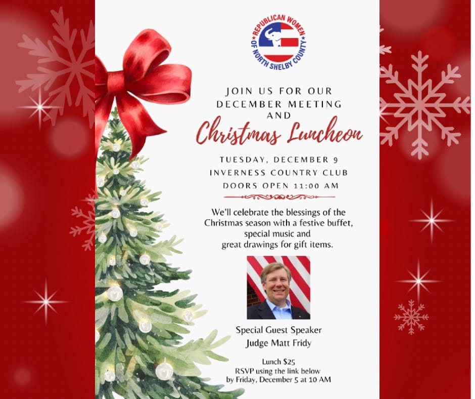 Republican Women of North Shelby County to Meet Tuesday, December 9