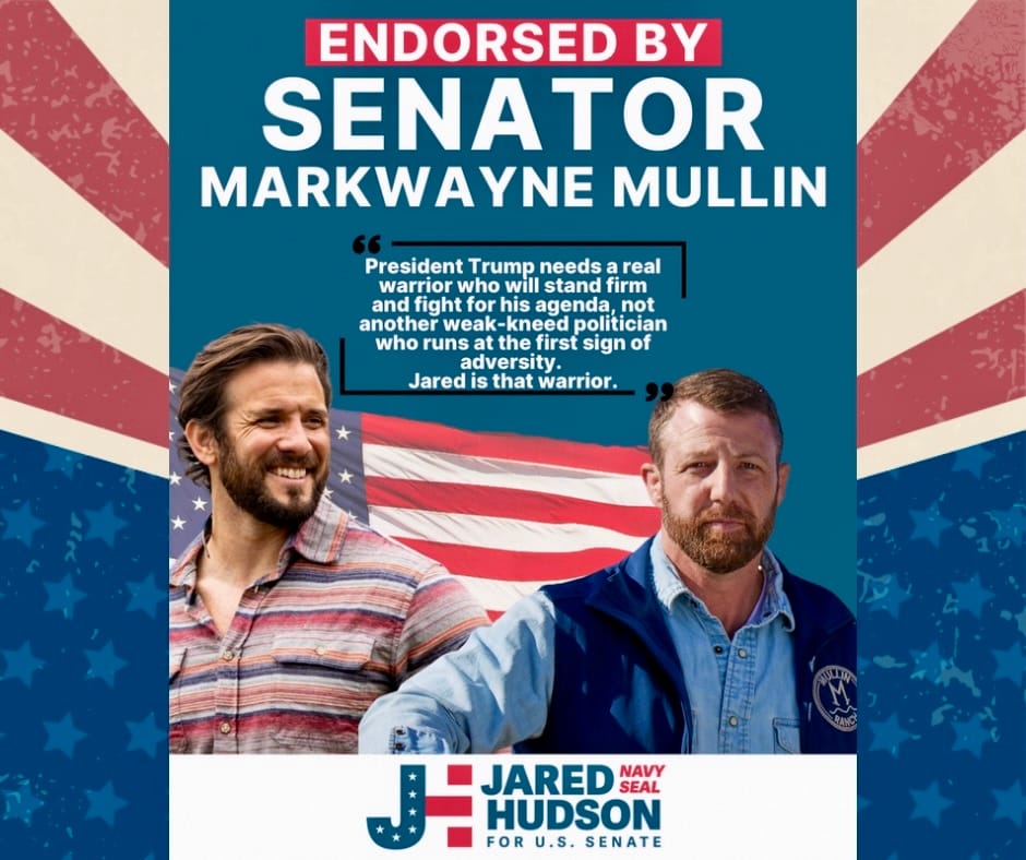 U.S. Senator Markwayne Mullin Endorses Jared Hudson for U.S. Senate
