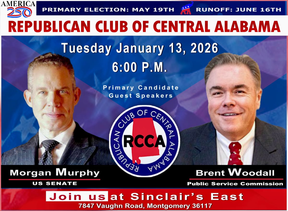 Republican Club of Central Alabama to Meet January 13