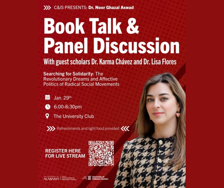 Book Talk & Panel Discussion in Tuscaloosa, Thursday, Jan 29