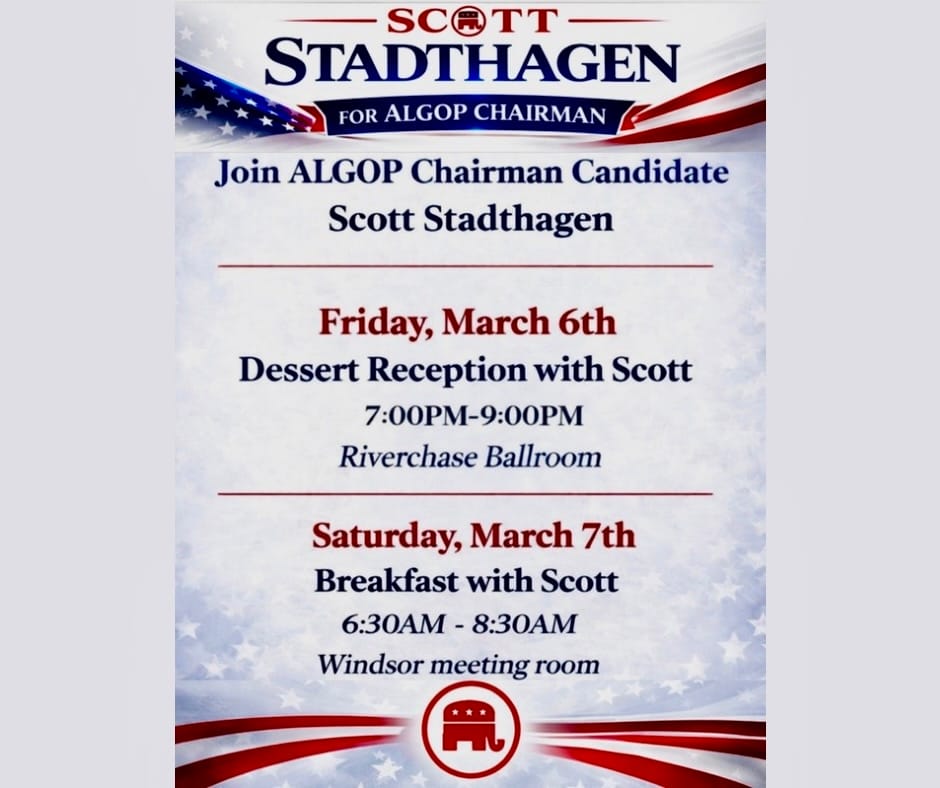 ALGOP Chair Candidate Scott Stadthagen to Host Two Events