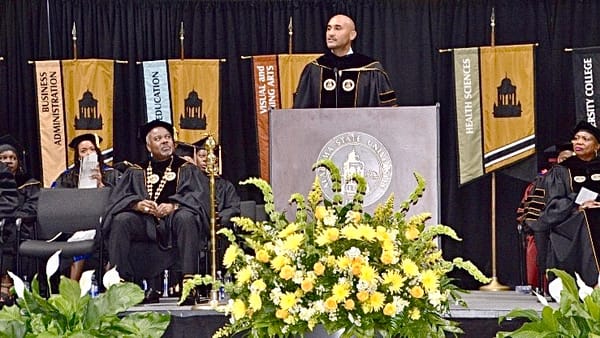 Figures Gives Keynote Address at ASU Commencement