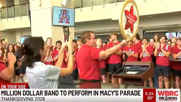 2026 Macy’s Day Parade Will Include University of Alabama’s Million Dollar Band