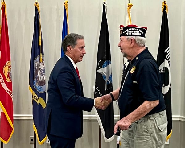 Palmer Pins Vietnam War Veterans in Pelham