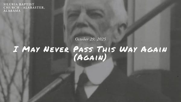 I May Never Pass This Way Again (Again)