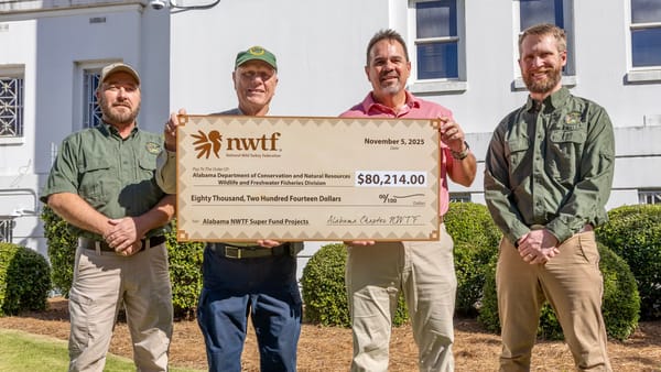 Alabama State Chapter of the NWTF Donates Nearly $390,000 for Wild Turkey Habitat Projects