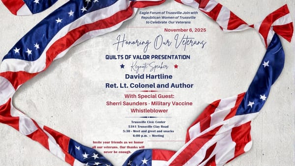 Republican Women, Eagle Forum of Trussville to Meet November 6