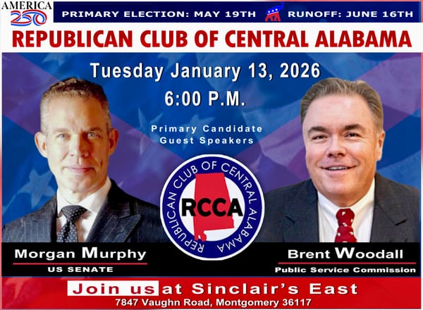 Republican Club of Central Alabama to Meet January 13