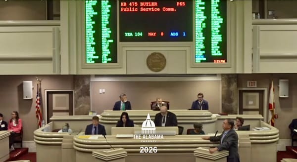 Butler’s PSC Bill Passes Alabama House by Unanimous Vote