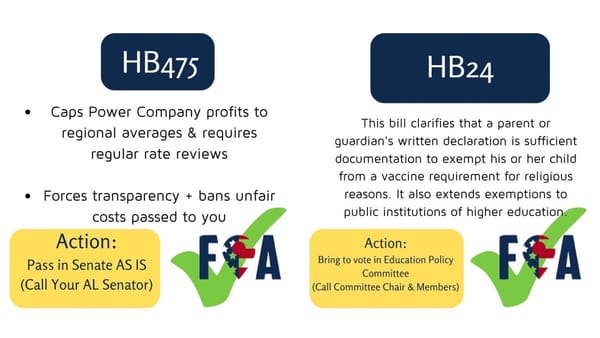 Focus on America Issues CTA on HB475, HB 24