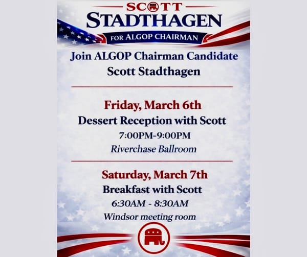 ALGOP Chair Candidate Scott Stadthagen to Host Two Events